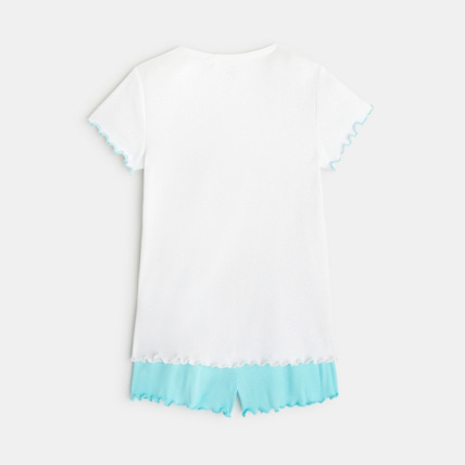 Avis Pyjama-short en jersey 2 pièces blanc fille OKAIDI 3