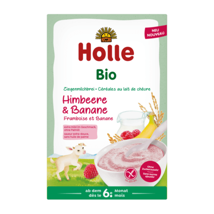 Avis Céréales au lait de chèvre, aux framboises et à la banane bio Holle 1