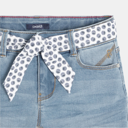 Avis Short en jean ceinturé bleu fille OKAIDI 2