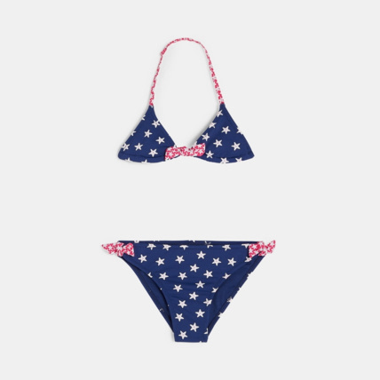 Avis Maillot de bain 2 pièces imprimé bleu fille OKAIDI 1