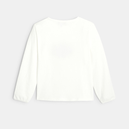 Avis T-shirt manches longues à motif brodé bleu fille OKAIDI 3