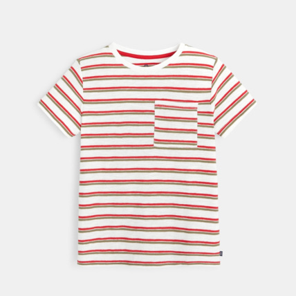 Avis T-shirt rayé marin rouge garçon OKAIDI 1