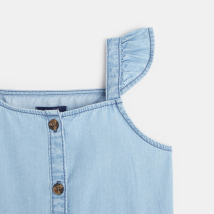 Avis Robe à bretelles en jean léger bleue fille OKAIDI 3