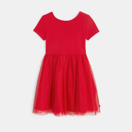 Avis Robe ballerine pailletée à manches courtes rouges fille OKAIDI 1