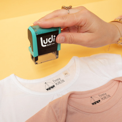 Avis Tampon encreur personnalisé pour vêtements et papeterie LUDILABEL 1