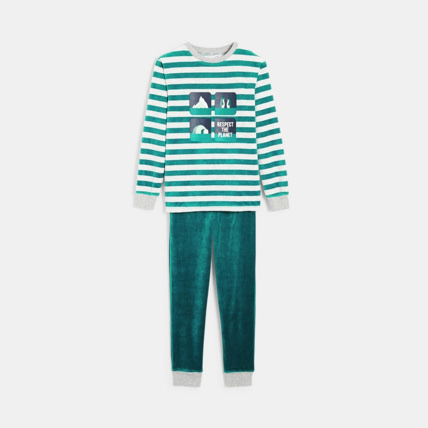 Avis Pyjama en velours éponge vert garçon OKAIDI 2