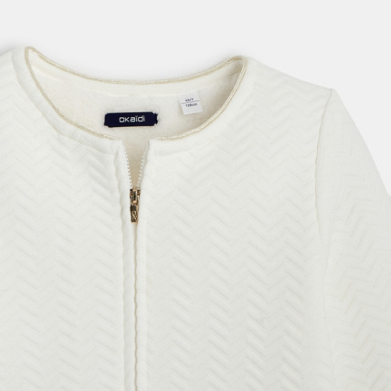 Avis Sweat-shirt matelassé et doublé beige fille OKAIDI 2