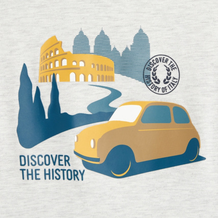 Avis T-shirt manches courtes motif Italie blanc garçon OKAIDI 3