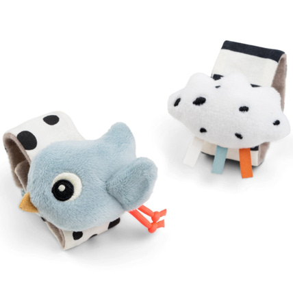 Avis Bracelet hochet lot de 2 Happy clouds DONE BY DEER 1