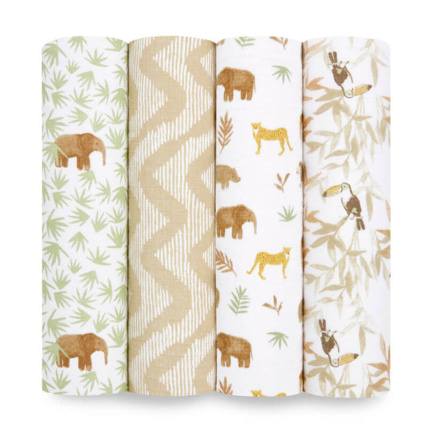 Avis Lot de 4 langes en mousseline de coton Tanzania ADEN + ANAIS 1