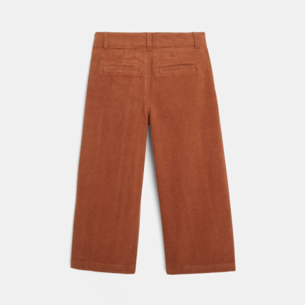 Avis Pantalon large et court en velours côtelé marron fille OKAIDI 5
