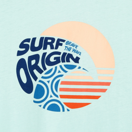 Avis T-shirt over size motif surf bleu garçon OKAIDI 2