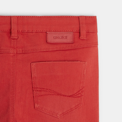 Avis Pantalon skinny brodé rouge fille OKAIDI 4
