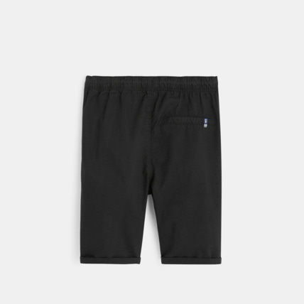 Avis Bermuda slim en toile unie noir garçon OKAIDI 4