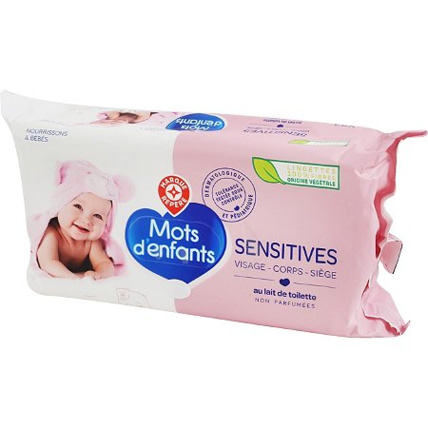Avis Lingettes bébé sensitives Mots d'enfants 1