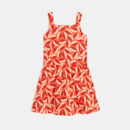 Avis Robe à bretelles imprimée orange fille OKAIDI 4