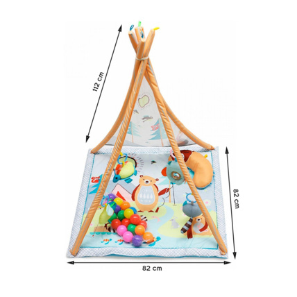Avis Tapis d'éveil tipi bébé avec balles et coussin JUGAR PLASTIMYR 4