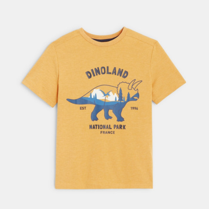 Avis T-shirt à motif dinosaure jaune garçon OKAIDI 1
