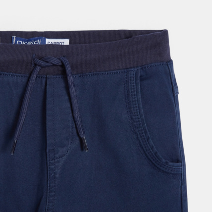 Avis Jogpant uni en toile stretch bleu garçon OKAIDI 4