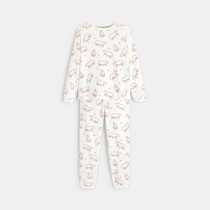 Avis Pyjama en velours éponge à motifs phosphorescents rose fille OKAIDI 1