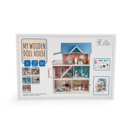 Avis Maison de poupée en bois CARREFOUR WOODEN 1