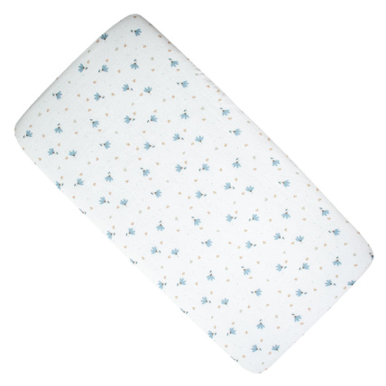Avis Drap housse berceau en gaze de coton, Bleuet Sevira Kids 1