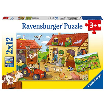 Avis Puzzle - Le travail à la ferme - 2x12 pièces RAVENSBURGER 1