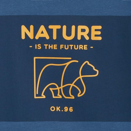Avis Sweat-shirt à message "nature is the future" bleu garçon OKAIDI 3