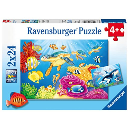 Avis Puzzle - Monde sous-marin coloré - 2x24 pièces RAVENSBURGER 1
