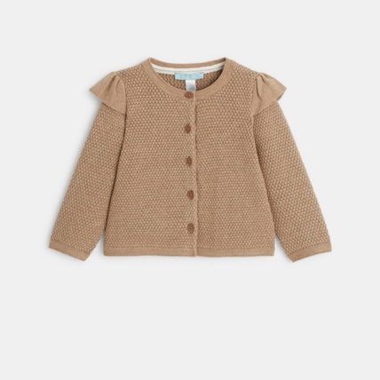 Avis Gilet maille fantaisie irisée à volants OBAÏBI 1