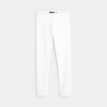 Avis Leggings en jersey uni blanc fille OKAIDI 1