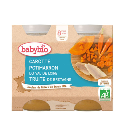 Avis Carotte Potimarron du Val de Loire Truite de Bretagne Babybio 1