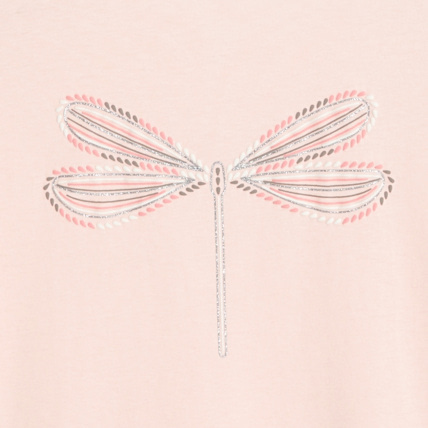 Avis T-shirt à motif pailleté libellule rose fille OKAIDI 3