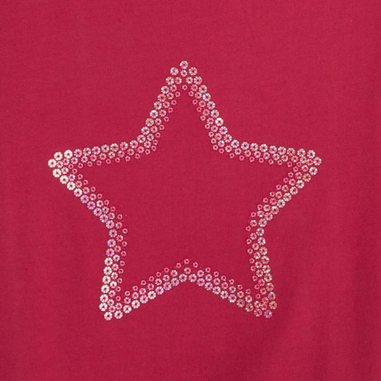 Avis T-shirt à motif en sequins rose fille OKAIDI 2
