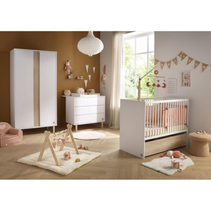 Avis Chambre Trio Paloma Lit bébé + Commode + Armoire Sauthon 1