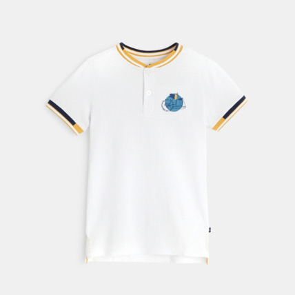 Avis T-shirt à col teddy blanc garçon OKAIDI 1
