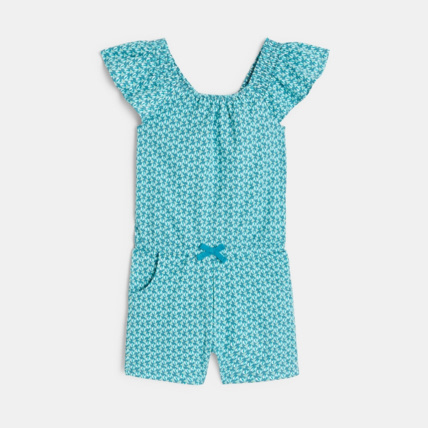 Avis Combishort en jersey imprimé bleu fille OKAIDI 1