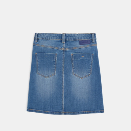 Avis Jupe courte en jean à boutons bleue fille OKAIDI 3