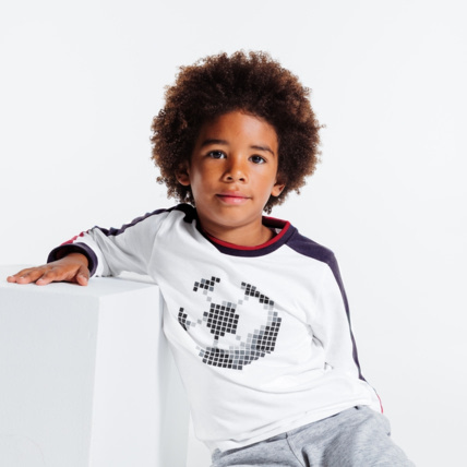 Avis T-shirt manches longues motif pixels blanc garçon OKAIDI 1