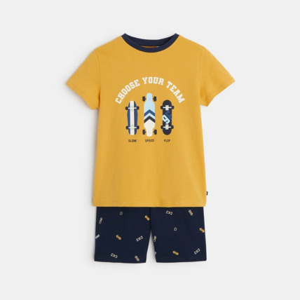 Avis Pyjama d'été en jersey 2 pièces jaune garçon OKAIDI 1