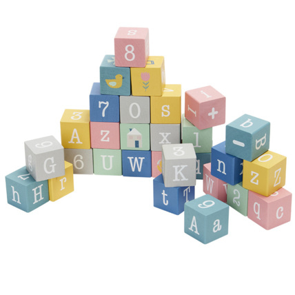 Avis Set de 30 cubes alphabet en bois - Little Poesy Prémaman 1