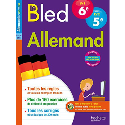Avis Cahier Bled Allemand niveau A1 : 6e LV1 / 5e LV2 Hachette Éducation 1