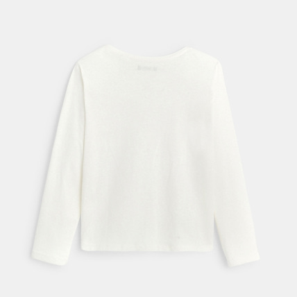 Avis T-shirt à motif original blanc fille OKAIDI 3