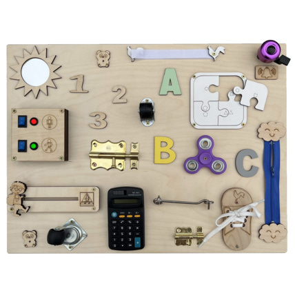 Avis Tableau d'activité et d'éveil busy board en bois LOUANE BB-BOOM 1