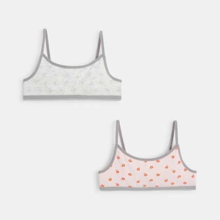 Avis Brassières jersey imprimées (lot de 2) fille OKAIDI 1
