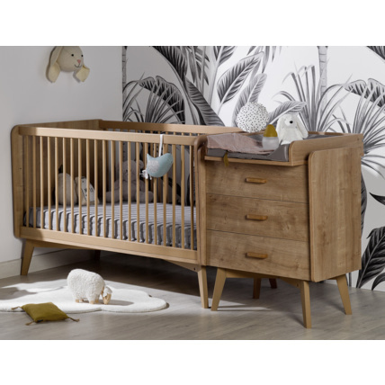 Avis Lit bébé évolutif Icone avec petite commode et plan à langer CHAMBREKIDS 1