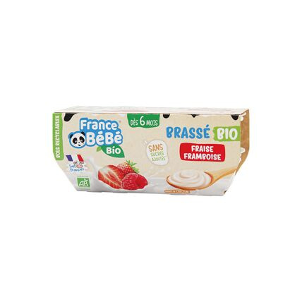 Avis Brassé Fraise Framboise sans sucres ajoutés - 4x100g - A partir de 6 mois FRANCE BEBE BIO 1