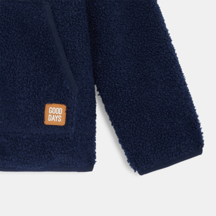 Avis Sweat-shirt à capuche en polaire sherpa bleu garçon OKAIDI 3