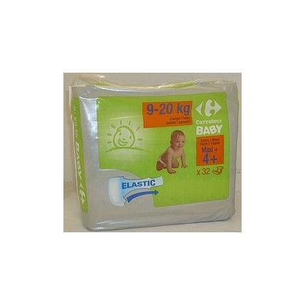 Avis Couches bébé Maxi T4+ CARREFOUR 1
