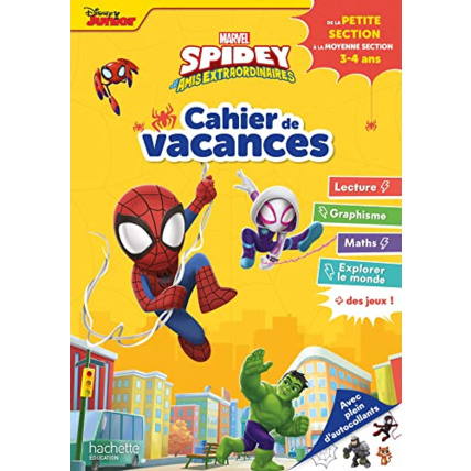 Avis Spidey et ses amis extraordinaires - Cahier de vacances 2023, de la Petite Section à la Moyenne sect Hachette Éducation 1